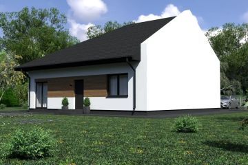 Projekt domu Planujdom 079 - parterowy dom o powierzchni 101,48 m², dach kopertowy - ujęcie 4