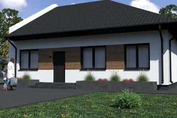 Projekt domu Planujdom 079 - parterowy dom o powierzchni 101,48 m², dach kopertowy - ujęcie 5
