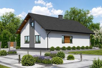 Projekt domu Planujdom 081 - parterowy dom o powierzchni 95,31 m², dach dwuspadowy - ujęcie 2
