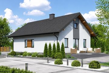 Projekt domu Planujdom 081 - parterowy dom o powierzchni 95,31 m², dach dwuspadowy - ujęcie 3