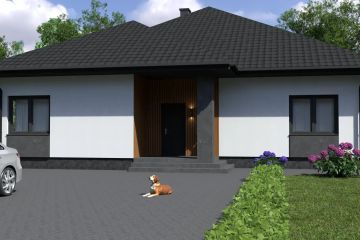 Projekt domu Planujdom 082 - parterowy dom o powierzchni 162,80 m², dach dwuspadowy - ujęcie 5