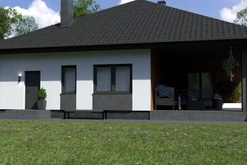 Projekt domu Planujdom 082 - parterowy dom o powierzchni 162,80 m², dach dwuspadowy - ujęcie 6