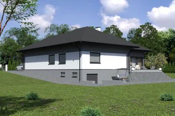 Projekt domu Planujdom 086 - parterowy dom o powierzchni 267,43 m², dach wielospadowy - ujęcie 3