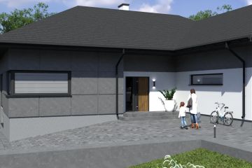 Projekt domu Planujdom 086 - parterowy dom o powierzchni 267,43 m², dach wielospadowy - ujęcie 5