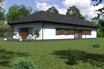 Projekt domu Planujdom 088 - parterowy dom o powierzchni 144,39 m², dach kopertowy - ujęcie 3