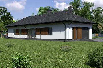 Projekt domu Planujdom 088 - parterowy dom o powierzchni 144,39 m², dach kopertowy - ujęcie 4