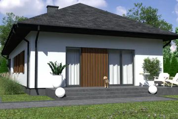 Projekt domu Planujdom 088 - parterowy dom o powierzchni 144,39 m², dach kopertowy - ujęcie 6