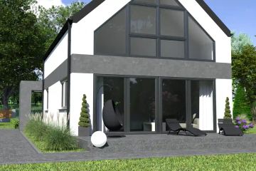 Projekt domu Planujdom 100 - parterowy z poddaszem dom o powierzchni 90,68 m², dach dwuspadowy - ujęcie 6