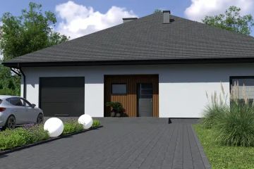 Projekt domu Planujdom 102 - parterowy dom o powierzchni 183,03 m², dach kopertowy - ujęcie 5