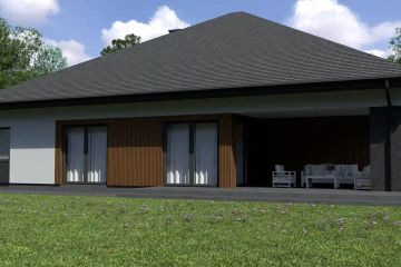 Projekt domu Planujdom 102 - parterowy dom o powierzchni 183,03 m², dach kopertowy - ujęcie 6