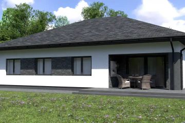 Projekt domu Planujdom 105 - parterowy dom o powierzchni 134,27 m², dach kopertowy - ujęcie 6