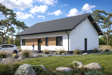 Projekt domu Planujdom 106 - parterowy dom o powierzchni 110,85 m², dach dwuspadowy - ujęcie 5