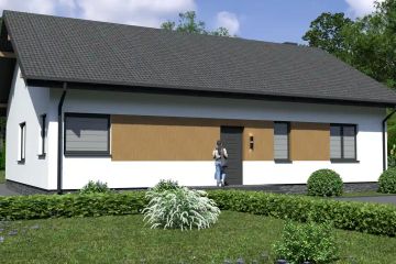 Projekt domu Planujdom 106 - parterowy dom o powierzchni 110,85 m², dach dwuspadowy - ujęcie 5