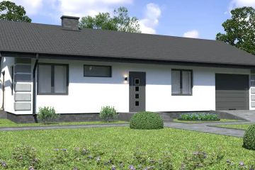 Projekt domu Planujdom 108 - parterowy dom o powierzchni 73,26 m², dach dwuspadowy - ujęcie 5