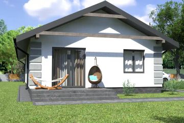 Projekt domu Planujdom 108 - parterowy dom o powierzchni 73,26 m², dach dwuspadowy - ujęcie 6