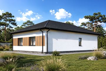Projekt domu Planujdom 110 - parterowy dom o powierzchni 94,90 m², dach kopertowy - ujęcie 4