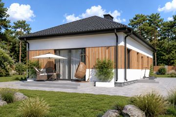 Projekt domu Planujdom 110 - parterowy dom o powierzchni 94,90 m², dach kopertowy - ujęcie 6