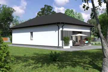 Projekt domu Planujdom 110 - parterowy dom o powierzchni 94,90 m², dach kopertowy - ujęcie 7