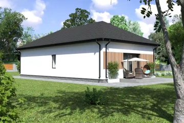 Projekt domu Planujdom 110 - parterowy dom o powierzchni 94,90 m², dach kopertowy - ujęcie 8