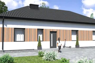 Projekt domu Planujdom 110 - parterowy dom o powierzchni 94,90 m², dach kopertowy - ujęcie 12