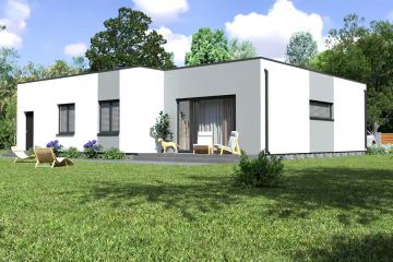 Projekt domu Planujdom 112 - parterowy dom o powierzchni 121,44 m², dach płaski - ujęcie 6
