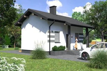Projekt domu letniskowego Planujdom 119 - parterowy dom o powierzchni 28,01 m², dach dwuspadowy - ujęcie 2