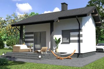 Projekt domu letniskowego Planujdom 119 - parterowy dom o powierzchni 28,01 m², dach dwuspadowy - ujęcie 3