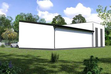 Projekt domu Planujdom 122 - z pełnym piętrem dom o powierzchni 146,74 m², dach płaski - ujęcie 3