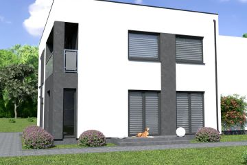 Projekt domu Planujdom 122 - z pełnym piętrem dom o powierzchni 146,74 m², dach płaski - ujęcie 6