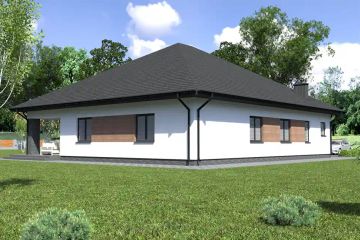 Projekt domu Planujdom 123 - parterowy dom o powierzchni 175,65 m², dach kopertowy - ujęcie 4