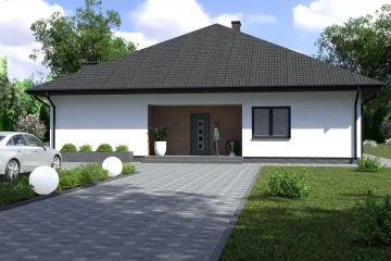 Projekt domu Planujdom 123 - parterowy dom o powierzchni 175,65 m², dach kopertowy - ujęcie 5