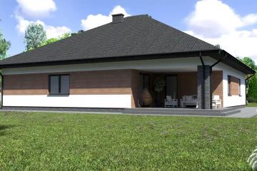 Projekt domu Planujdom 123 - parterowy dom o powierzchni 175,65 m², dach kopertowy - ujęcie 6