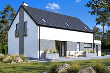 Projekt domu Planujdom 124 - parterowy z poddaszem dom o powierzchni 173,12 m², dach dwuspadowy - ujęcie 3