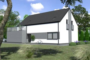 Projekt domu Planujdom 124 - parterowy z poddaszem dom o powierzchni 173,12 m², dach dwuspadowy - ujęcie 3