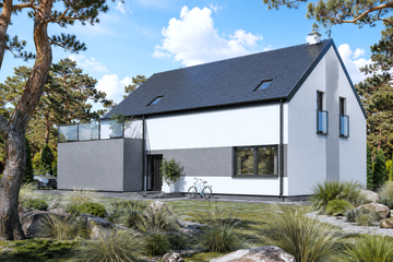 Projekt domu Planujdom 124 - parterowy z poddaszem dom o powierzchni 173,12 m², dach dwuspadowy - ujęcie 4