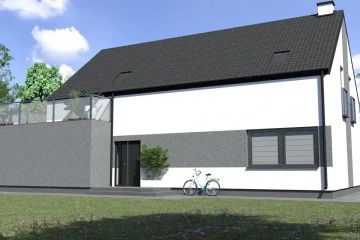 Projekt domu Planujdom 124 - parterowy z poddaszem dom o powierzchni 173,12 m², dach dwuspadowy - ujęcie 5