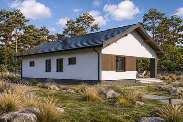 Projekt domu Planujdom 125 - parterowy dom o powierzchni 101,56 m², dach dwuspadowy - ujęcie 5