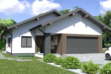 Projekt domu Planujdom 125 - parterowy dom o powierzchni 101,56 m², dach dwuspadowy - ujęcie 5