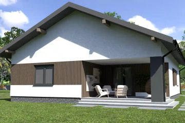Projekt domu Planujdom 125 - parterowy dom o powierzchni 101,56 m², dach dwuspadowy - ujęcie 6
