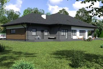 Projekt domu Planujdom 130 - parterowy dom o powierzchni 174,98 m², dach wielospadowy - ujęcie 3