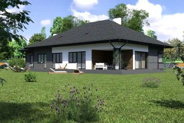 Projekt domu Planujdom 130 - parterowy dom o powierzchni 174,98 m², dach wielospadowy - ujęcie 4