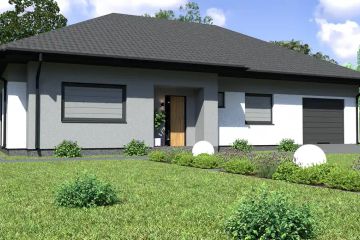 Projekt domu Planujdom 133 - parterowy dom o powierzchni 106,93 m², dach kopertowy - ujęcie 5