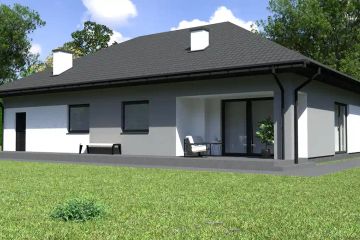 Projekt domu Planujdom 133 - parterowy dom o powierzchni 106,93 m², dach kopertowy - ujęcie 6