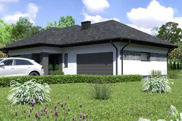 Projekt domu Planujdom 134 - parterowy dom o powierzchni 125,69 m², dach kopertowy - ujęcie 4