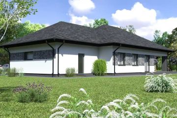 Projekt domu Planujdom 134 - parterowy dom o powierzchni 125,69 m², dach kopertowy - ujęcie 5