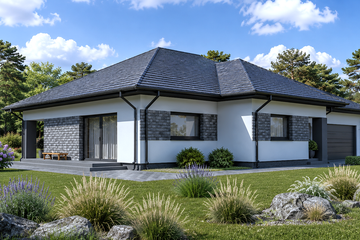 Projekt domu Planujdom 134 - parterowy dom o powierzchni 125,69 m², dach kopertowy - ujęcie 6