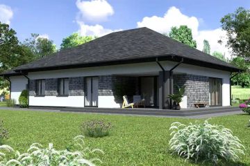 Projekt domu Planujdom 134 - parterowy dom o powierzchni 125,69 m², dach kopertowy - ujęcie 6