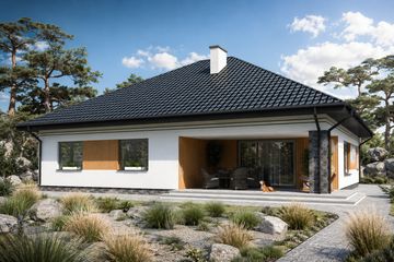 Projekt domu Planujdom 135 - parterowy dom o powierzchni 132,21 m², dach kopertowy - ujęcie 5