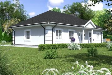 Projekt domu Planujdom 136 - parterowy dom o powierzchni 132,06 m², dach kopertowy - ujęcie 3