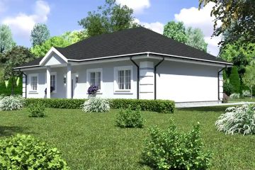 Projekt domu Planujdom 136 - parterowy dom o powierzchni 132,06 m², dach kopertowy - ujęcie 4